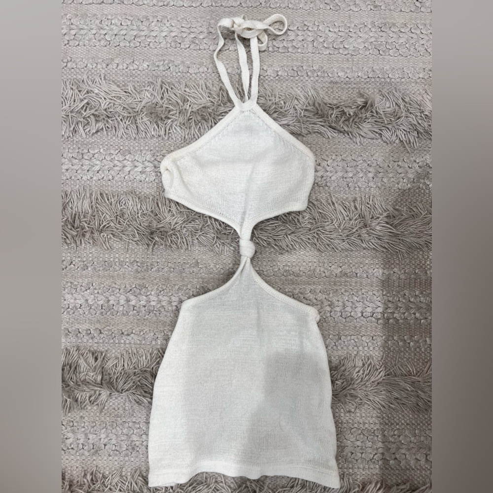 Cutout mini knit white dress from Isabelle’s Cabinet size S